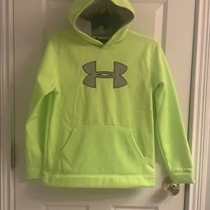 NWOT-Boys Under Armour Storm Bright Green Hoodie